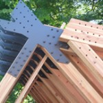 Custom Powdered Coated Brackets, GLB trusses, Horse Arena