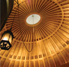 Tetraleaf Veneered White Oak Dome, private synagogue, Thierry Despont, Ltd.